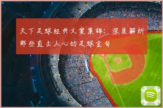天下足球经典文案集锦:深度解析那些直击人心的足球金句